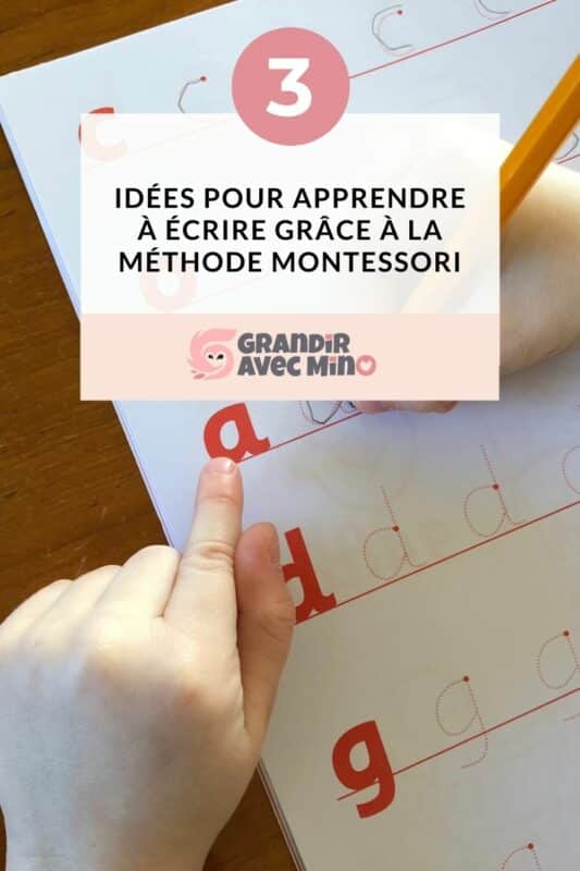 apprendre a ecrire montessori