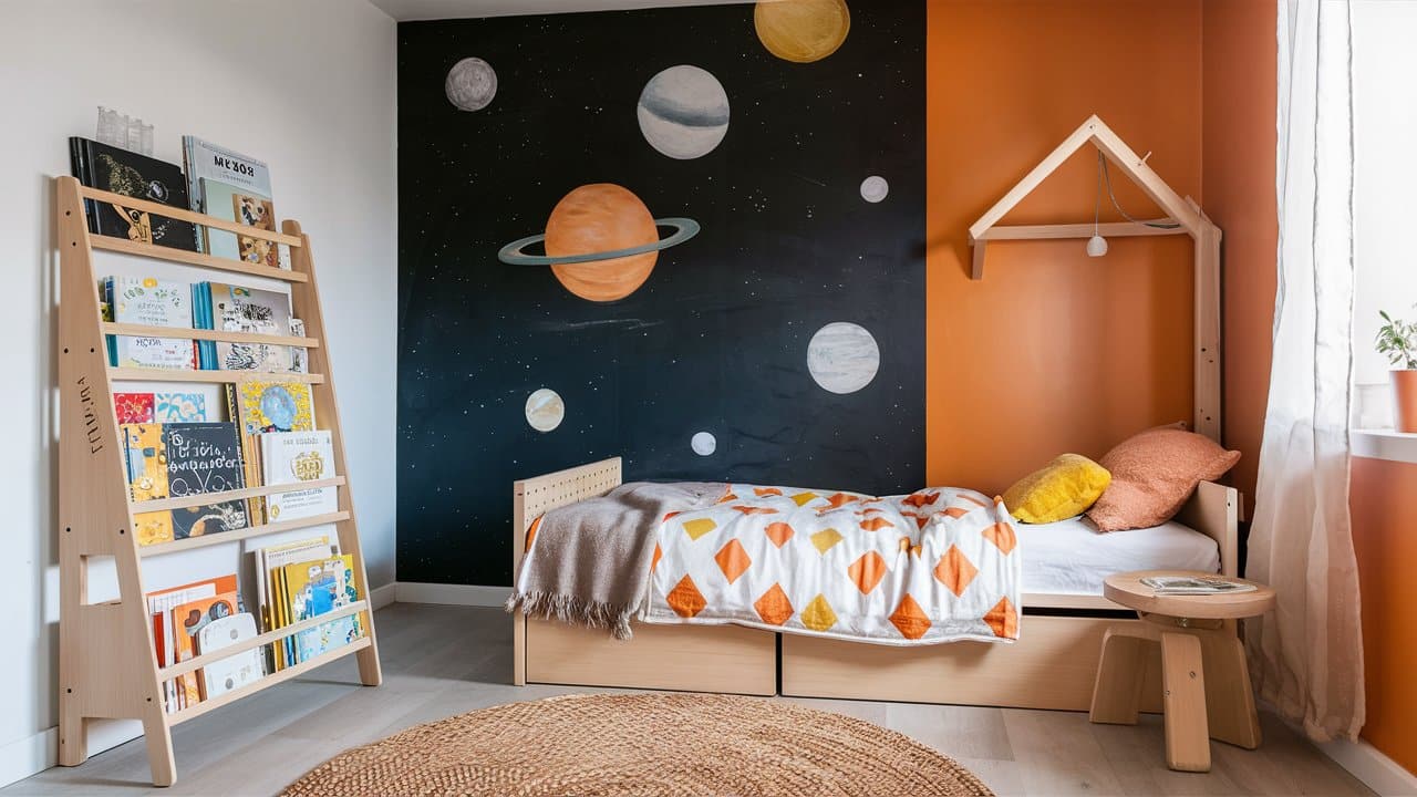 chambre d'enfant sur le theme de l'espace (4)