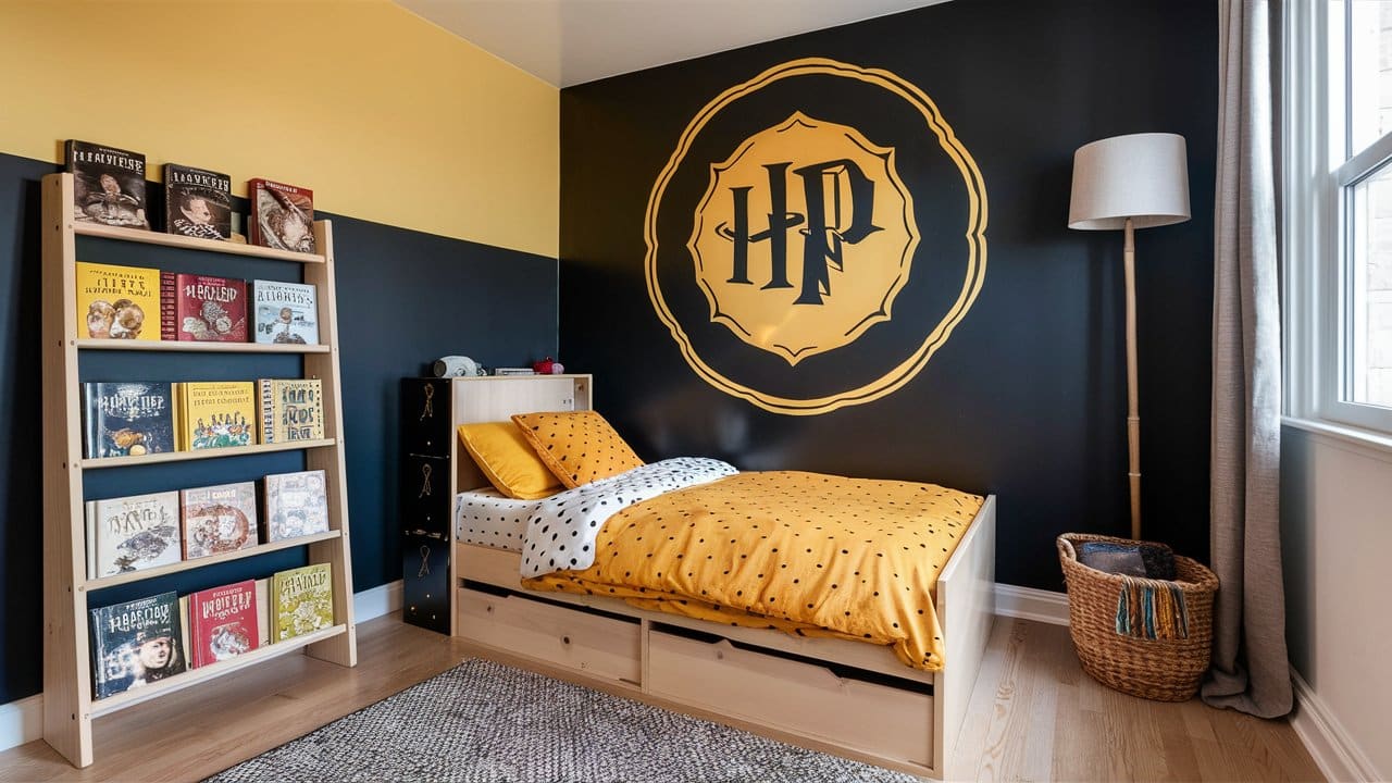 chambre enfant harry potter poufsouffle (2)