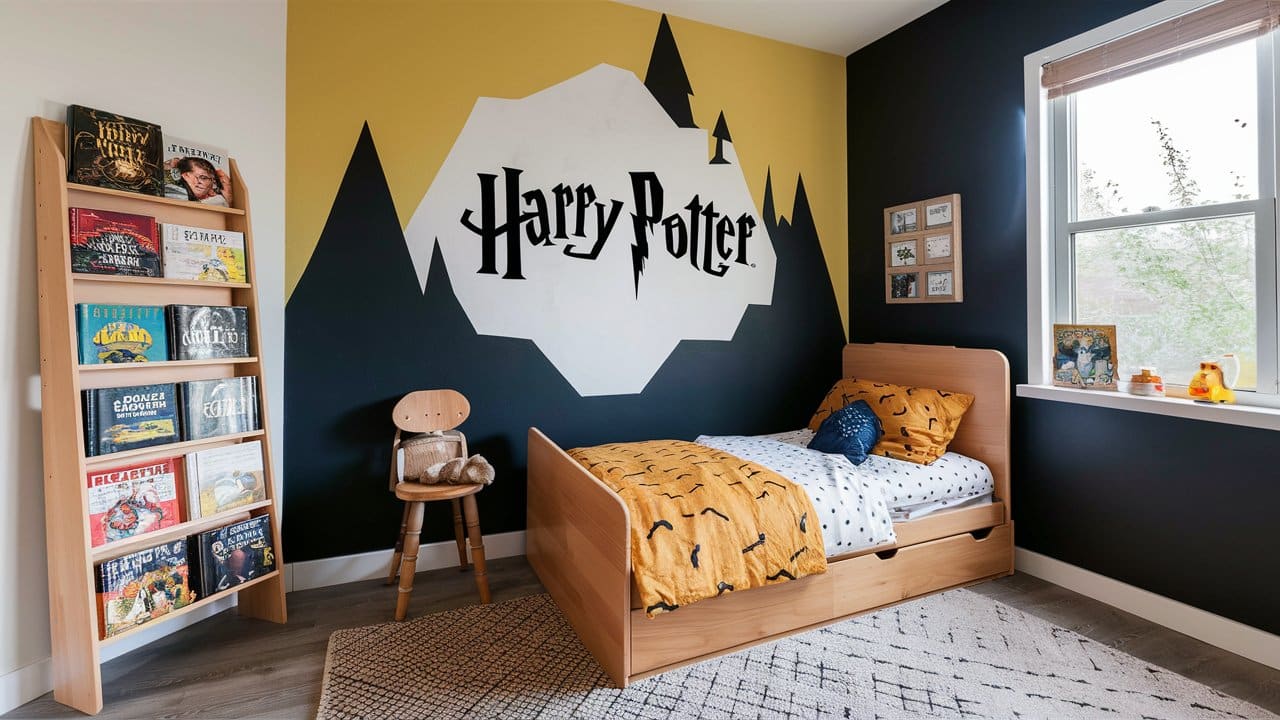 chambre enfant harry potter poufsouffle (5)