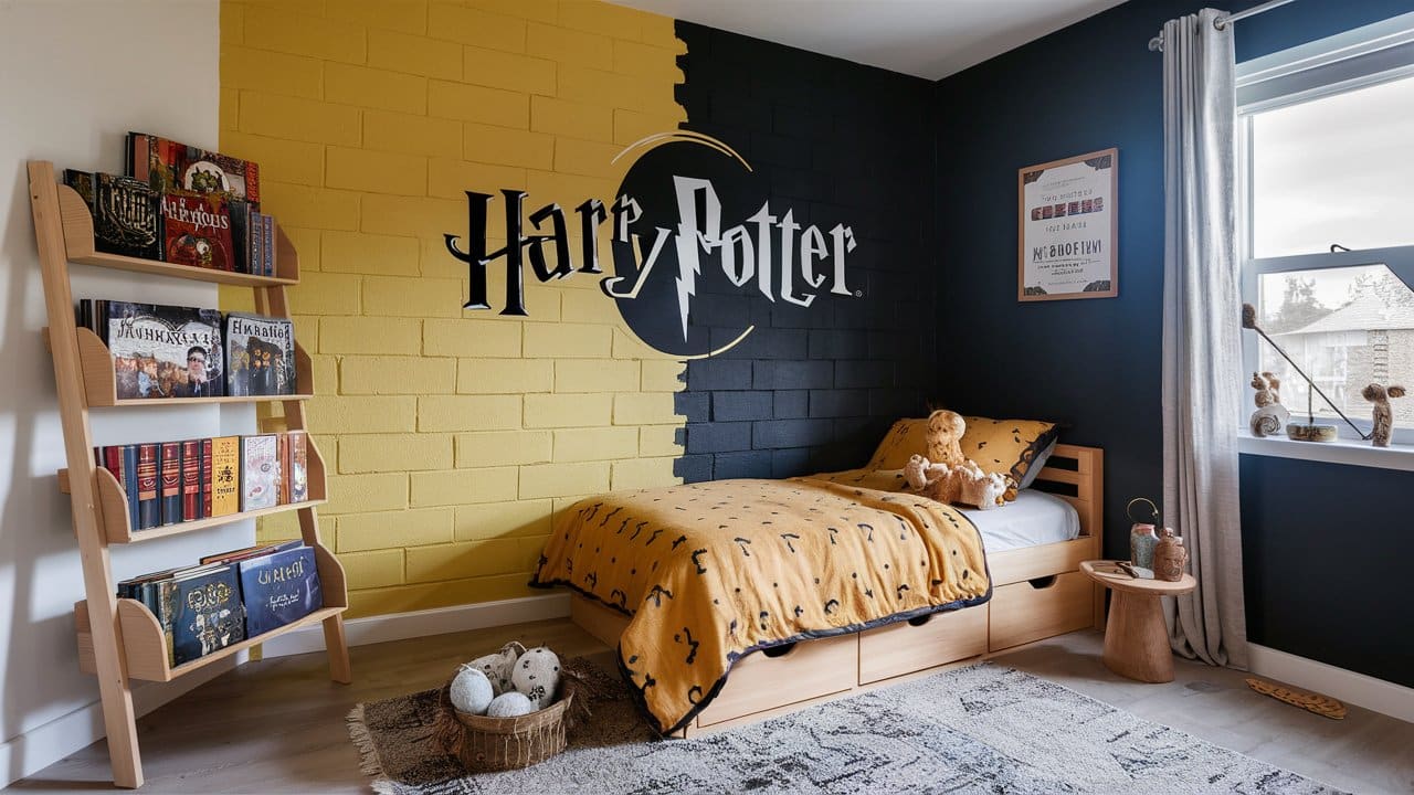 chambre enfant harry potter poufsouffle (6)