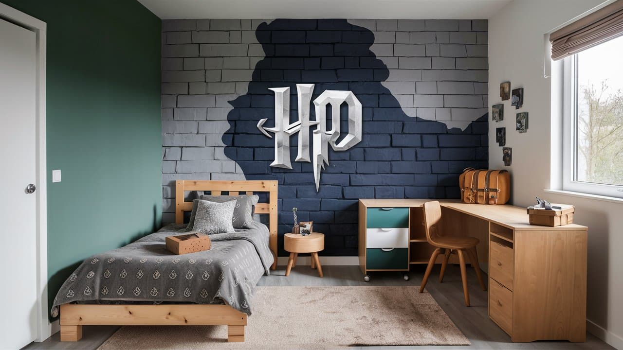 chambre enfant harry potter serpentard (4)