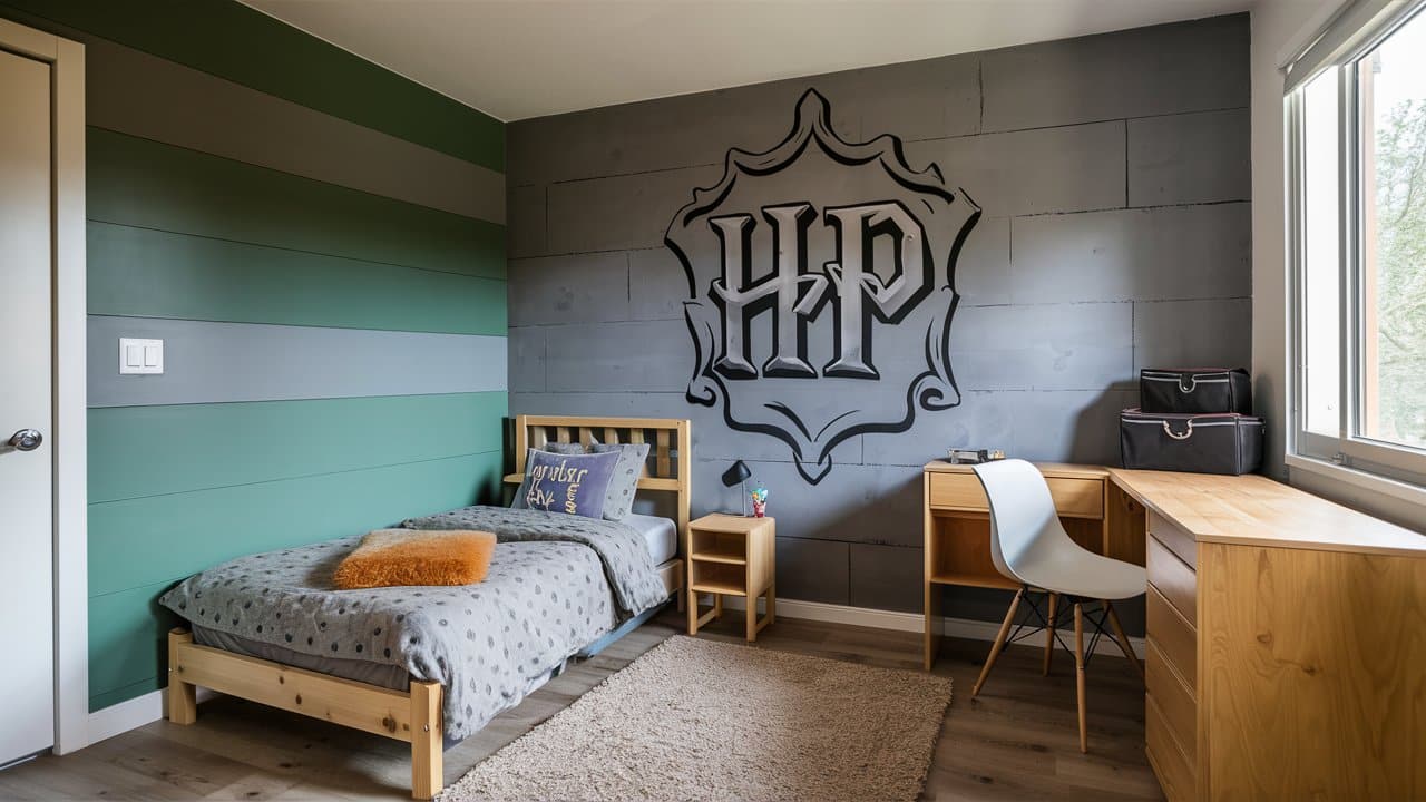 chambre enfant harry potter serpentard (5)