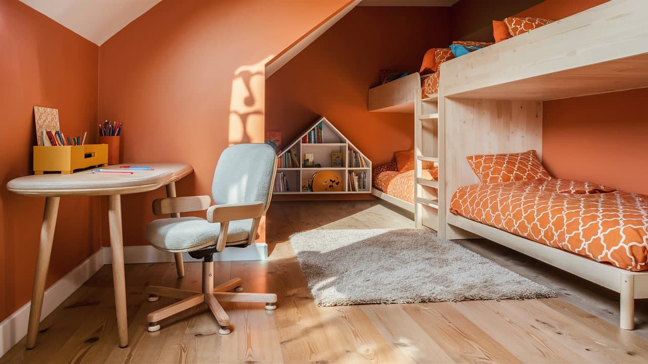 chambre enfant orange (3)