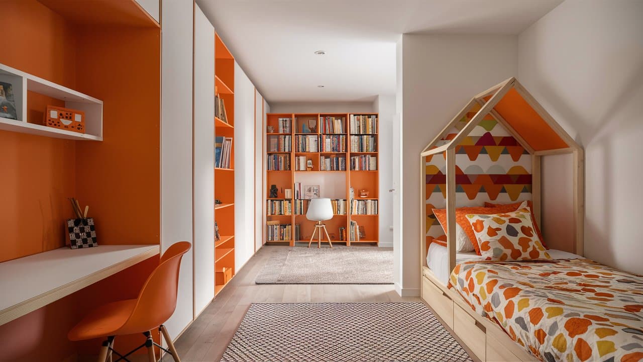 chambre enfant orange (4)