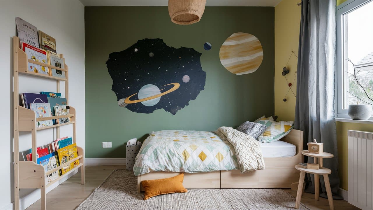 chambre enfant sur le theme de l'univers (10)