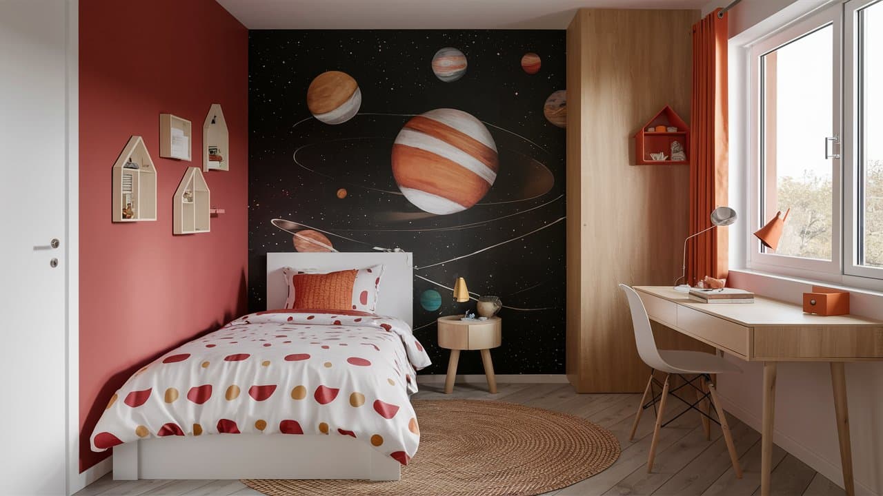 chambre enfant sur le theme de l'univers (3)