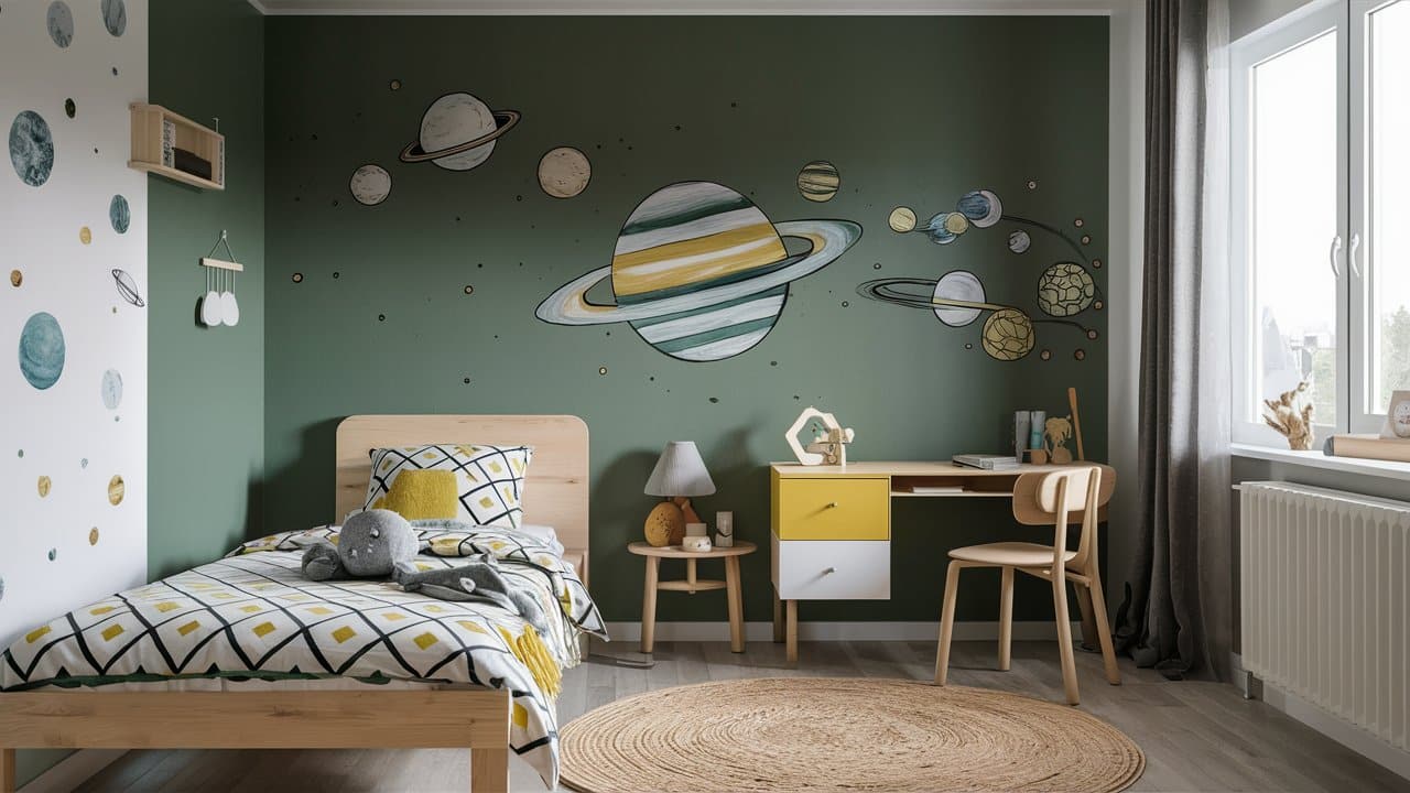 chambre enfant sur le theme de l'univers (8)