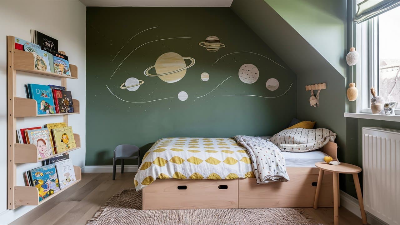 chambre enfant sur le theme de l'univers (9)