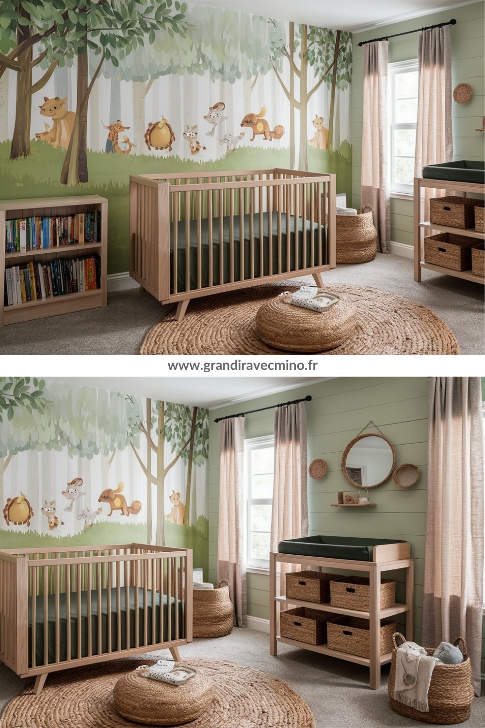 decoration chambre bebe foret