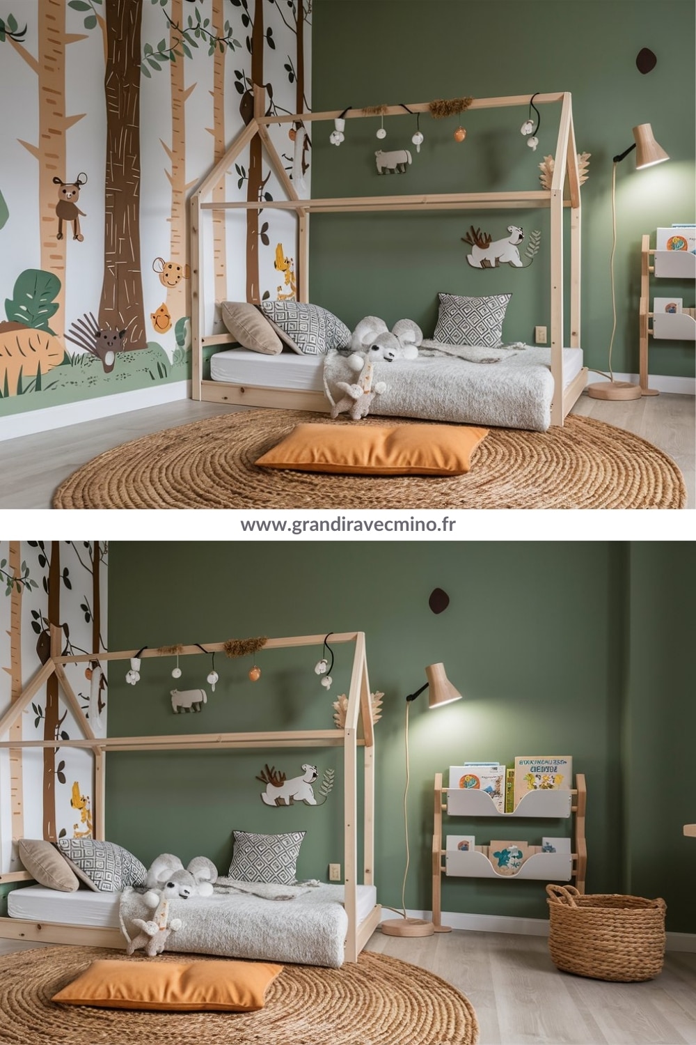 inspiration lit cabane theme foret