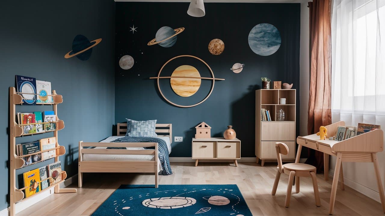 décoration de chambre d'enfant espace