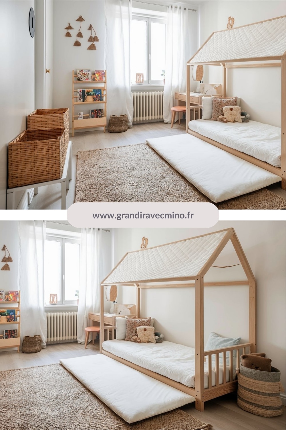 lit cabane chambre enfant beige (2)