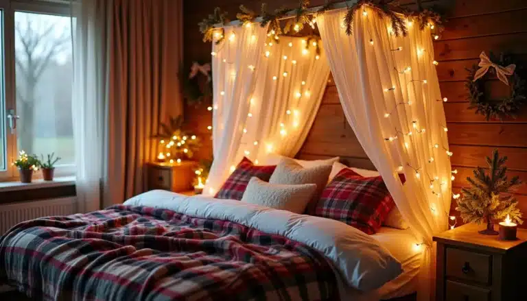 cozy christmas bedroom