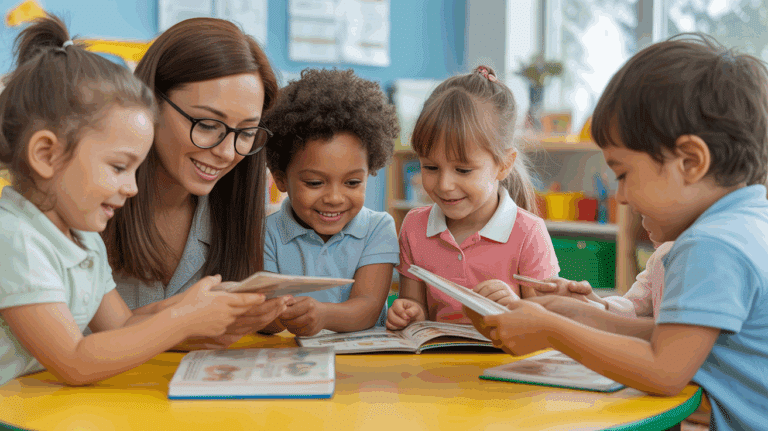 enfants lecture classe jeu
